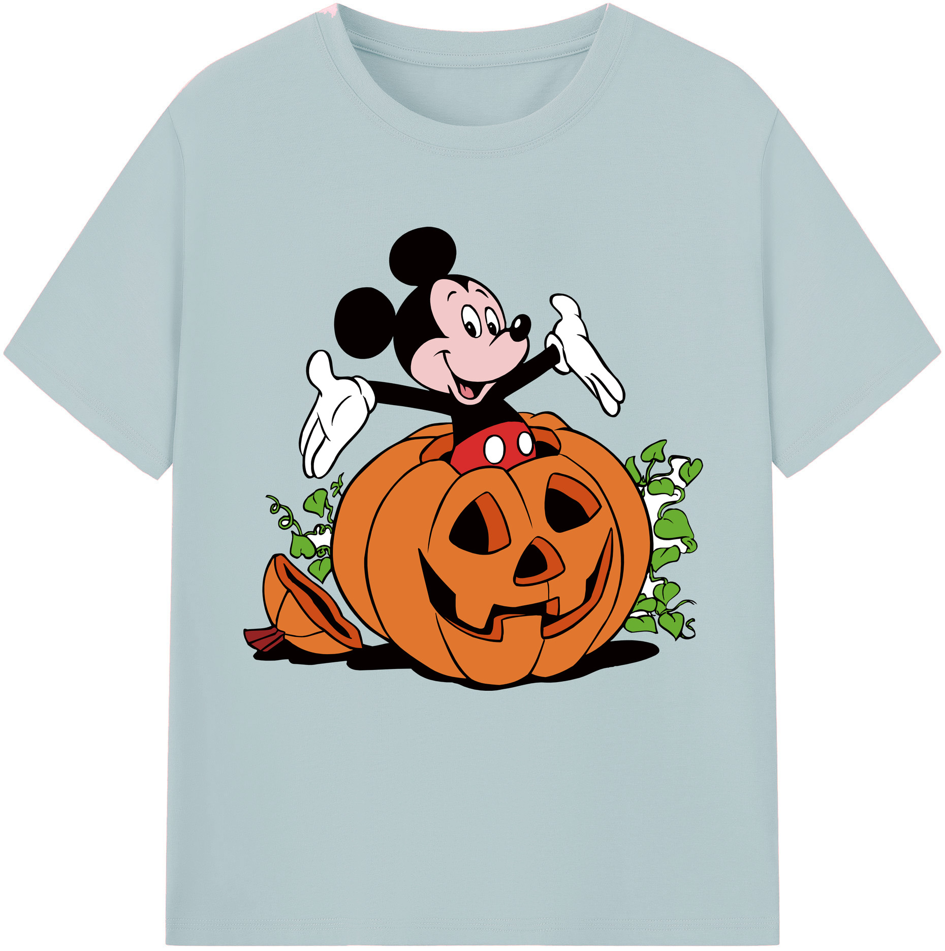 （画像用） ミッキーマウス Mickey Mouse 綿100％半袖Tシャツ（フロントプリント）